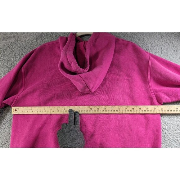 Cabela's Hoodie Womens Medium Pullover Sweatshirt Cotton Poly Spellout Pink - Picture 7 of 15